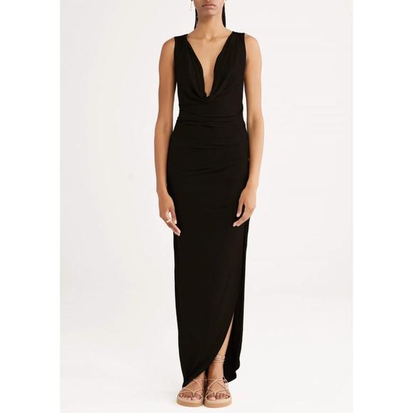 NEW RUMER enya maxi dress in black